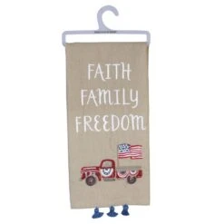 20in X 26in Faith Freedom Dish Towel