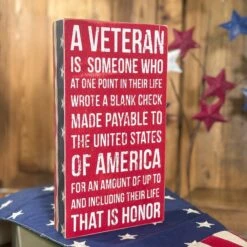 A Veteran Box Sign