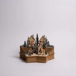 LED Wood Cut Star Shaped Scene