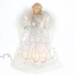 Silver And White Angel Tree Topper
