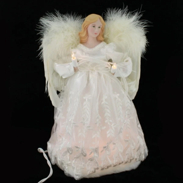 Light Ivory Angel Tree Topper 1 Light Ivory Angel Tree Topper