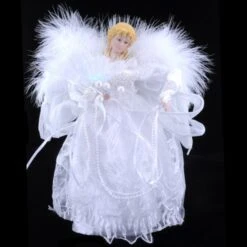 Silver Swirl Fiber Optic Angel