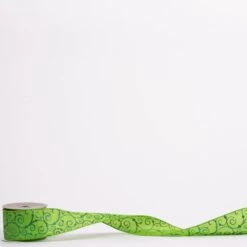 2.5 Inch Green Vine Ribbon