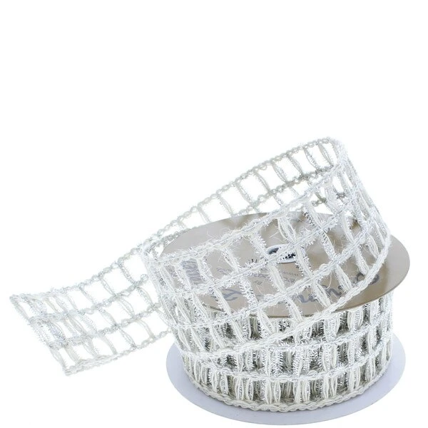 2.5 Inch Glitter Wool Mesh Ribbon 1 2.5 Inch Glitter Wool Mesh Ribbon