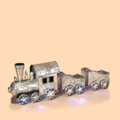 35in Lighted SilverTrain With Music