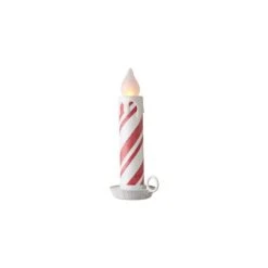 22.5" Battery Operated Peppermint Stripe Candle