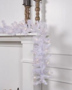 9FTx12IN White Iridescent Lighted Garland -SNW Decor Themes Shop 434010 2 1