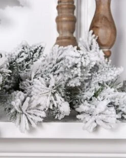 9ft X10 In Balsam Snowy Flocked Garland -SNW Decor Themes Shop 434016 3