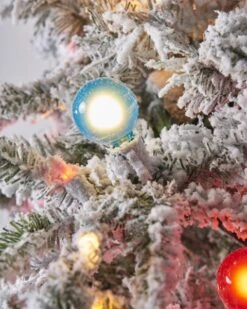 7.5ft Flocked Balsam Pine With G40 Lights 8 7.5ft Flocked Balsam Pine With G40 Lights -SNW Decor Themes Shop 434136 4