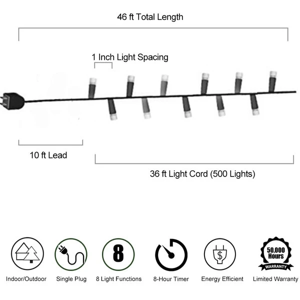 500 Warm White Compact Light Set 5 500 Warm White Compact Light Set - Image 5