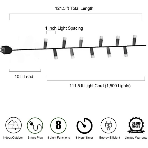 1500 Multicolored Compact Light Set 5 1500 Multicolored Compact Light Set - Image 5