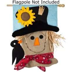 Scarecrow Season Garden Flag