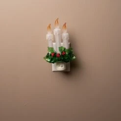 Candles With Holly Night Light