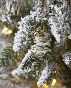 4.5ft Flocked Potted Tree With LED Lights -SNW Decor Themes Shop 502025 3