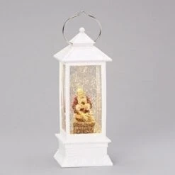Kneeling Santa Swirl Lantern