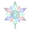 Multi-Color LED Glitter Snowflake Tree Topper