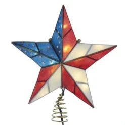 Capiz Star American Flag Tree Topper
