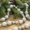 6 Foot Grey Wood Bead Garland