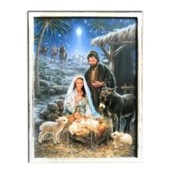 Savior Is Born Lighted Canvas