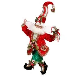 Candy Cane And Holly Medium Fairy