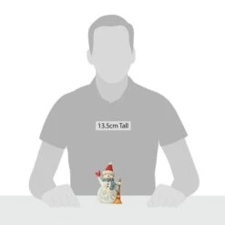 Snowman Holding Cardinal Pint Sized -SNW Decor Themes Shop 6009005 3