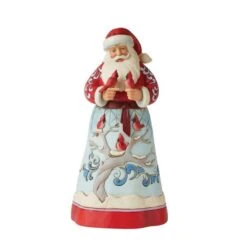 Large Santa With Cardinals