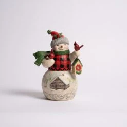Snowman With Birdhouse
