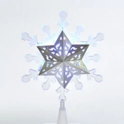 LED Snowflake Rotating Tree Topper