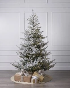 7ft Snowy Norway Spruce Tree With LED Lights
