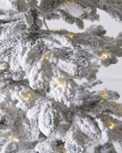 7ft Snowy Alpine Tree With LED Lights -SNW Decor Themes Shop 9690734 3