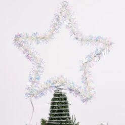 Multi Silver Star Tree Topper -SNW Decor Themes Shop AD1022RGB 3
