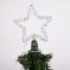 Warm White Silver Star Tree Topper