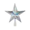 Merry Christmas Silver Star Tree Topper
