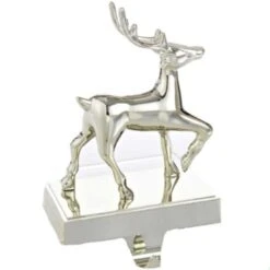 Metal Silver Deer Stocking Holder