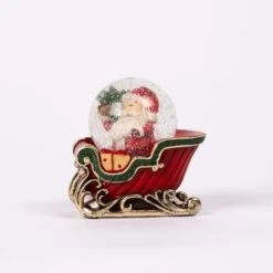 Santa On Sleigh Water Globe