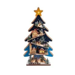 LED Christmas Tree With Village Scene