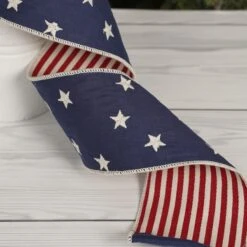 4 Inch American Stars And Stripes Ribbon
