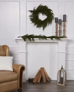 48in Iced Garden Norfolk Pine Garland