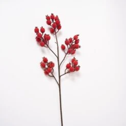 29IN Frosted Red Crabapple Spray