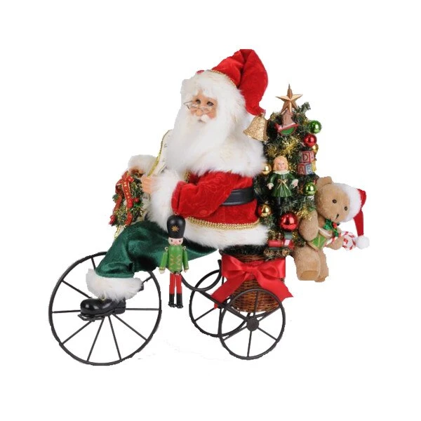 Lighted Biking Through Christmas Santa 2 Lighted Biking Through Christmas Santa - Image 2