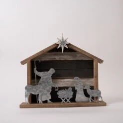Wood Layered Nativity