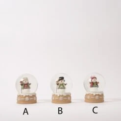 Cottage Snowman Water Globe