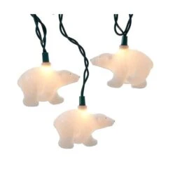 White Glitter Bear Light Set