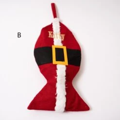 Bone Fish Santa Stocking -SNW Decor Themes Shop Y8981 3